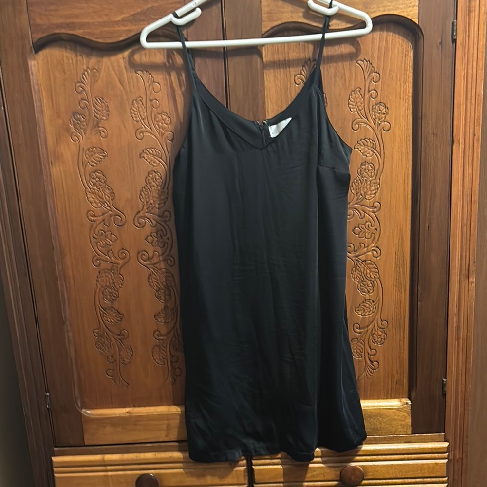 Black Sleeveless Slip Dress